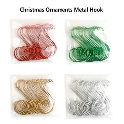20Pcs/Set New Party Supplies Hanging Pendants Christmas Decoration Metal Hook Xmas Tree Hook Hanger Hooks S Shaped