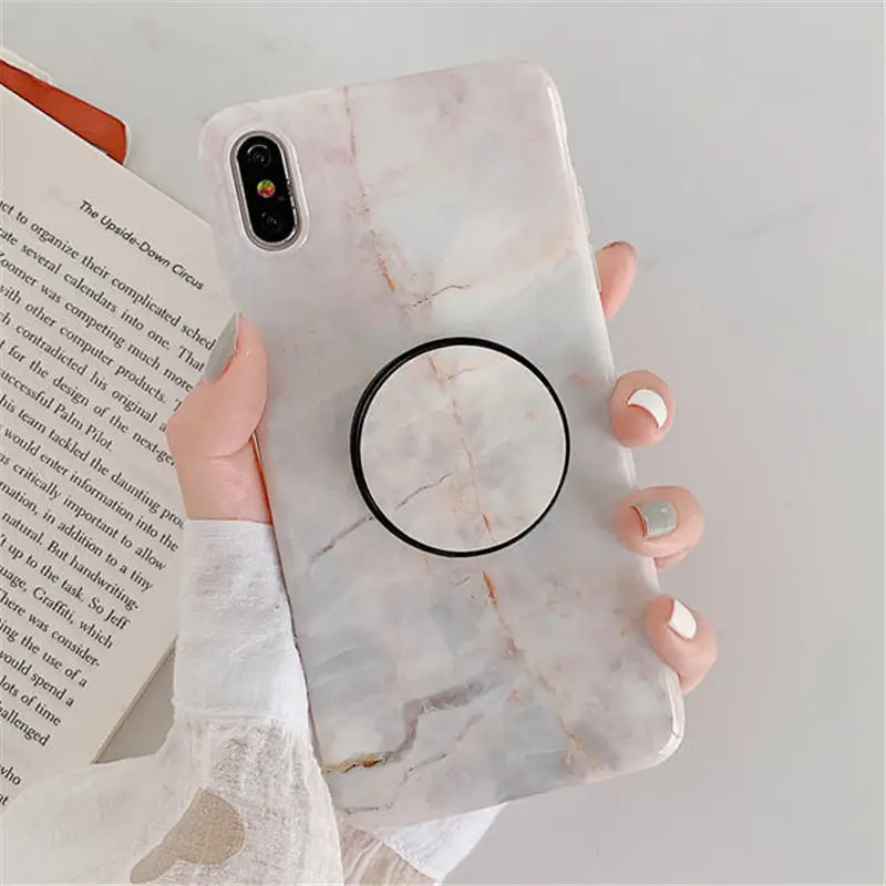 0932 B2 FLYKYLIN подставка для держателя для huawei P20 Lite P30 Pro задняя крышка на iphone 11 Pro Max marble Art IMD силиконовый чехол для телефона - Цвет: 0932 B2