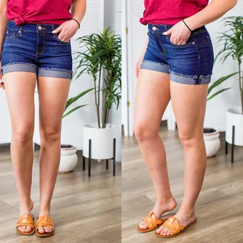 

Classic Mini Jeans For Women Denim Summer Shorts Ladies High Waist Wash Holes Short Jeans Ladies