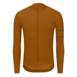 Cycling Jacket Autumn Long Sleeve Thermal Fleece - Colorful Winter Bike Jersey - S (YTJZ740 brown)