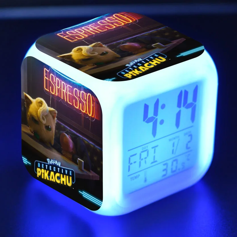 21 Цифровой Детский будильник Led reloj despertador мультфильм детективные игрушки Пикачу красочные светящиеся wekker настольные часы Пробуждение свет - Цвет: 21