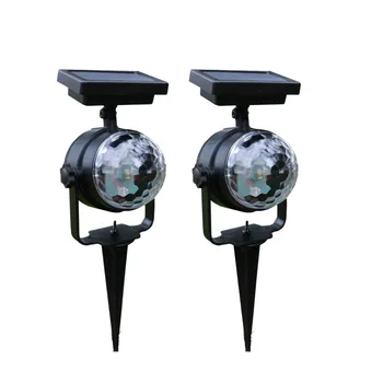 

2 PCS NEW Modern Solar LED Carnival Moving Colour Changing Spotlight Garden Party Stage Light Commercial Lighting