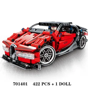 

422pcs Creator Pull Back Bugatti Chiron Vehicle Education Building Blocks For DIY City Technic Car Bricks Toys For Boys