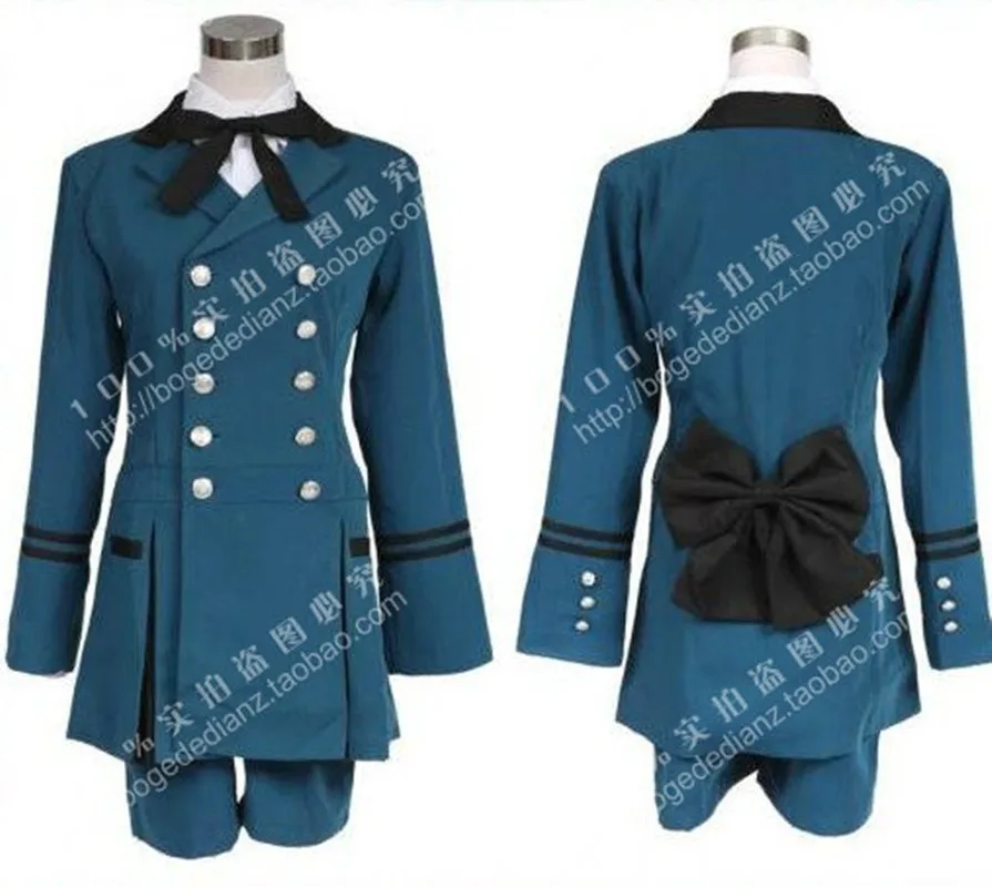 

Ciel cos Black Butler anime man woman cosplay High-quality jk college uniform costume full set Outer + shirt + shorts + socks