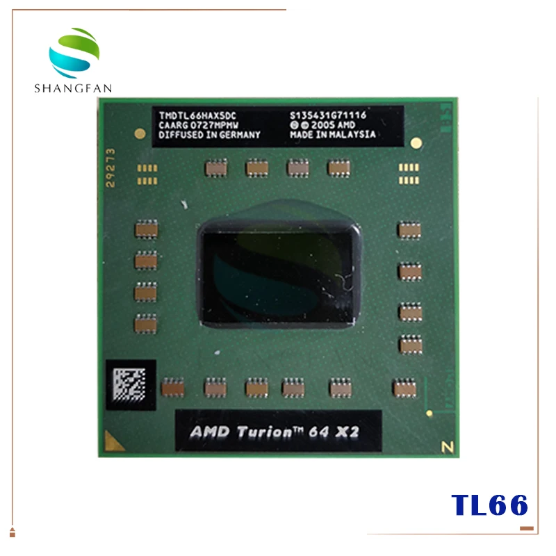 AMD ЦП ноутбук TL 66 TMDTL66HAX5DM 1M кэш/2 3 ГГц/разъем S1/двухъядерный процессор для ноутбука