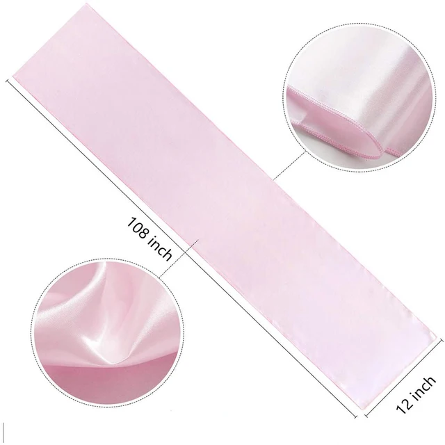 Rózsaszín Szatén Asztali Futó Luxus 12 "X 108 '/30 Cm X 275 Esküvői Party Bankett Otthoni Szálloda Dekorációk - Image 3