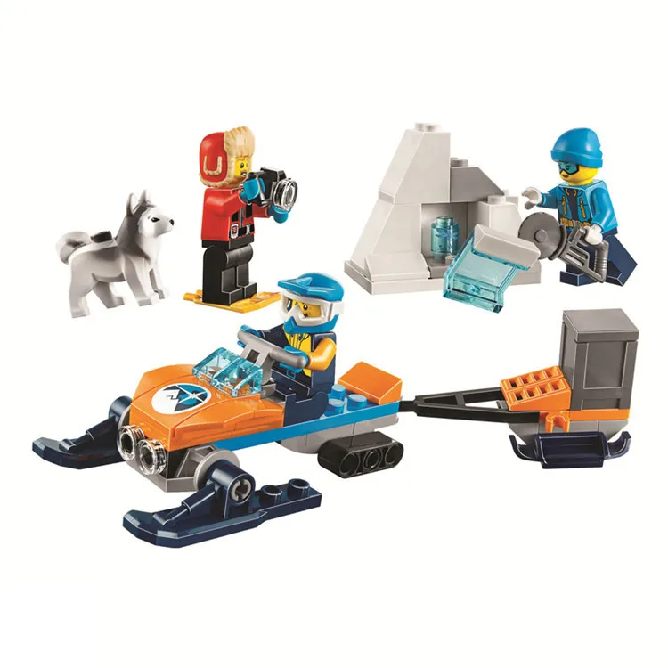 without original box 88 шт. строительные блоки Creator City Arctic Snow police Supply модель Technic кирпичи фигурки DIY игрушки для детей - Цвет: without original box