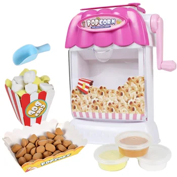 

Vending Machine Puzzle Drinks Toys Children Simulated Popcorn Machine Popper Pretend Toy With Sound Light Toys for Kids Baby