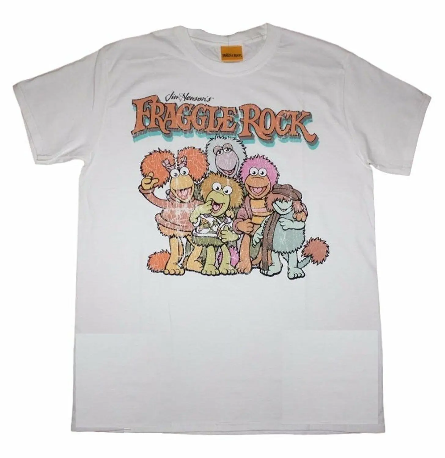 

Fraggle Rock Distressed Group Shot Official Mens T Shirt