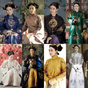 

cosplay hanfu women ancient China Qing Dynasty Queen princess Stage performance costumes Movie chinese style Costume customize