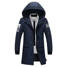 Мужская зимняя куртка с капюшоном на утином пуху, мужская повседневная куртка, модное пальто, брендовая Новая мужская одежда, зимнее теплое пуховое пальто 9162