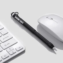 Тонкий контроль сенсорный защитный колпачок карандаша алюминиевый сплав съемный три части защитный рукав тонкий контроль черный серебристый