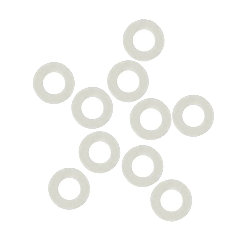 10 Pieces White Trumpet Pads for Trumpet Trombone Repair Replacement