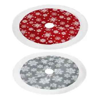 

New Christmas Tree Skirt Christmas Tree Decor White Christmas Tree Skirt Fur Base Floor Mat Cover For Christmas Tree Xmas Decor