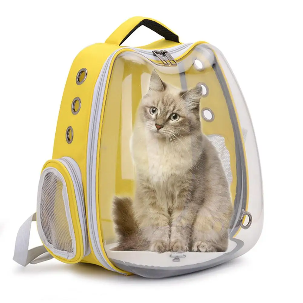 Yellow Переноска для домашних животных, рюкзак для кошек и щенков, космическая сумка с USB Для Путешествий, Походов, прогулок на открытом воздухе, быстрая - Цвет: Yellow