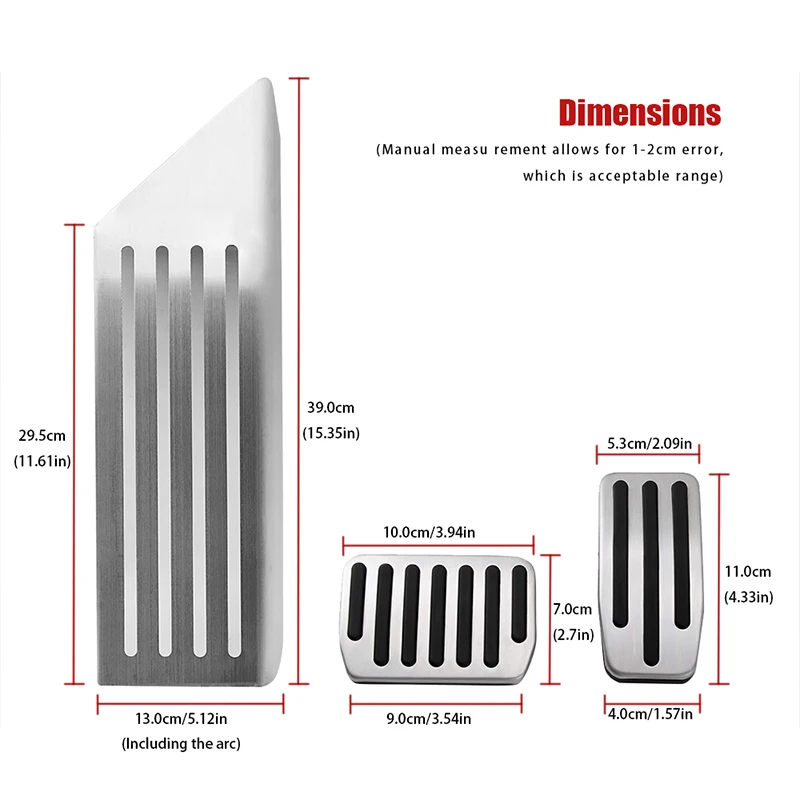 Автомобиль из нержавеющей стали интерьер Отдых Педали чехол для педали газа, тормоза колодки Нескользящие алюминиевый сплав для Tesla модель 3 Аксессуары