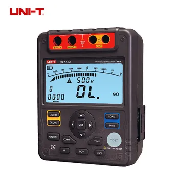 

UNI-T UT513A Digital Insulation Resistance Tester Megohmmeter Voltmeter 5000V 1000M ohm w/ USB Interface Earth Ground Meter