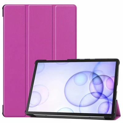 Фиолетовый Ультратонкий PU кожаный чехол-книжка с откидной крышкой для Samsung Galaxy Tab S6 10,5 SM-T860 SM-T865 10," планшет с просыпкой - Цвет: Фиолетовый