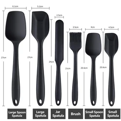Premium Silicone Kitchen Utensil Collection - Heat - Resistant Non - Stick Spatula & Cooking Tool Set (6 Pcs B)