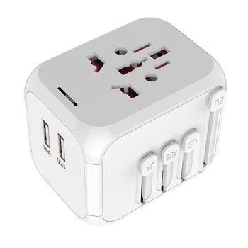 

Feliztrip Universal Travel Adapter with Dual Quick 3.0 USB Port Smart Socket EU UK USA AU Standard Plug Multi Socket KR 4.8mm