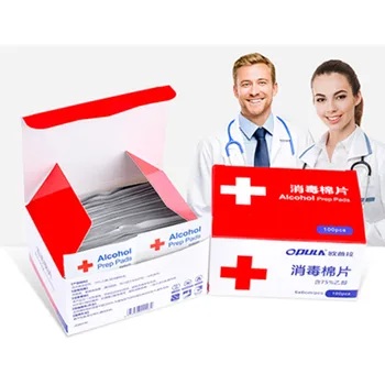 

50PCS Sterilization And Disinfection Alcohol Cotton Pad Wipes Home Safe Healthy for Phone Makeup Tools Sterilization Alcohol Pad