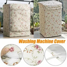 Ткань Оксфорд солнцезащитный Пыленепроницаемый Чехол для стиральной машины с цветком водонепроницаемый чехол для стиральной машины защита от пыли спереди/сверху