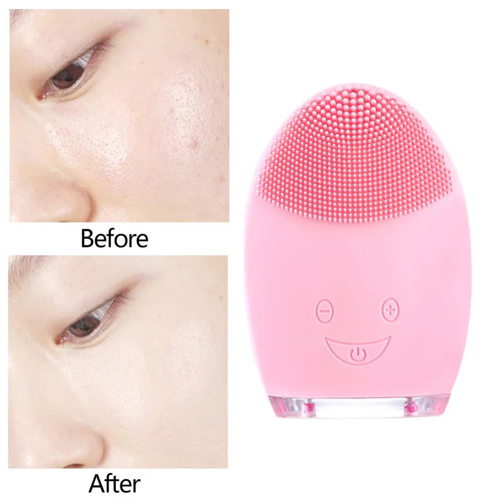 USB Mini Face Cleaning Brush Electric Massage Washing Machine Waterproof Silicone Cleansing Tools skincare pore cleanser