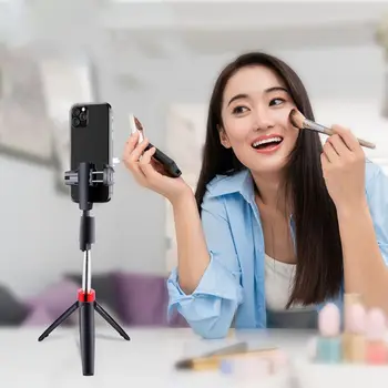 

Mini Portable Selfie Stick Adjustable Telescopic Tripod Foldable Phone Stand Holder with Bluetooth Remote Control Function