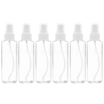 

6 Pcs 120ML Fine Mist Spray Bottles, Transparent Pet Spray Bottles, Lotion Travel Bottles