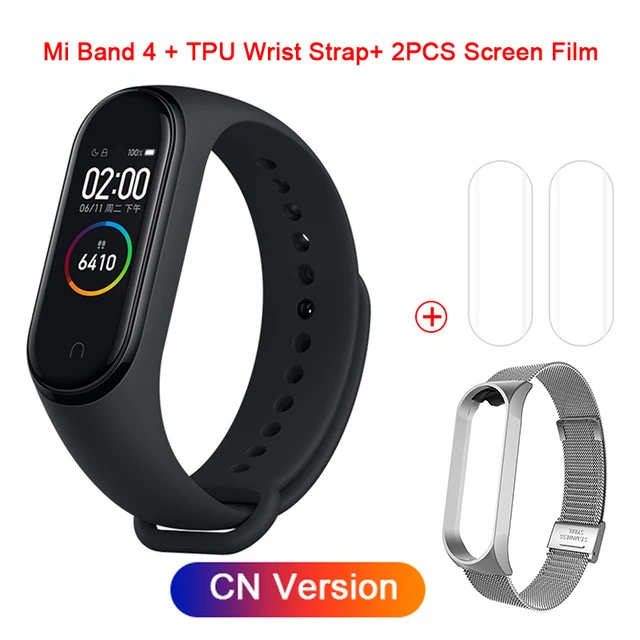 Milanese CN 4 Xiaomi mi-браслет 4 mi Band 3 цвета экран Смарт-Браслет фитнес-трекер пульсометр Bluetooth водонепроницаемый спортивный умный Браслет - Цвет: Milanese CN 4