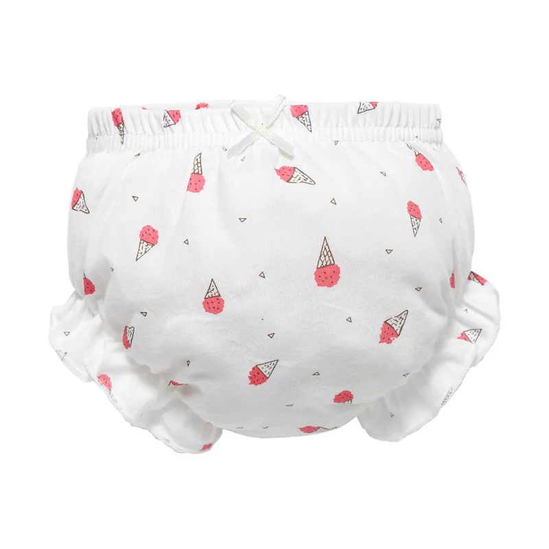 3 Piece/Lot Baby Cotton Panties 100% Cotton Girl Soft Briefs for Newborn Children Underwear Infant Kids Cartoon Bow Underpants