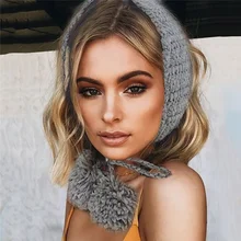 2 в 1 шарф-ушанка Зима Осень теплые плюшевые наушники милые INS модные