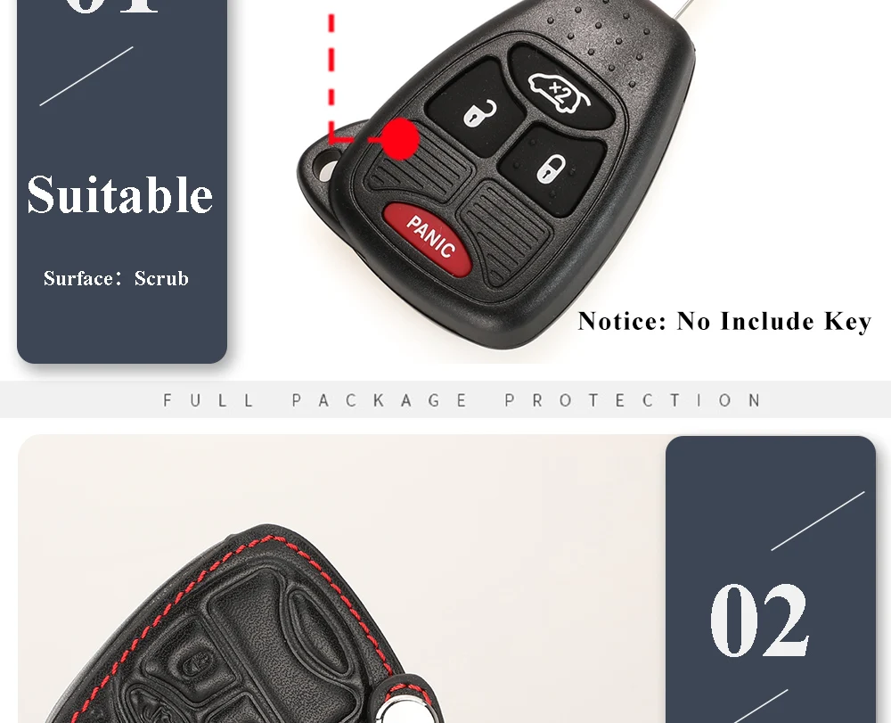 Keyforkess 3/4 BTN custodia portachiavi in pelle per Auto custodia per Jeep Renegade Grand Cherokee Avenger Nitro Freemont accessori Auto - H1a47707a5d77429b9883db7e3e70d8d2O