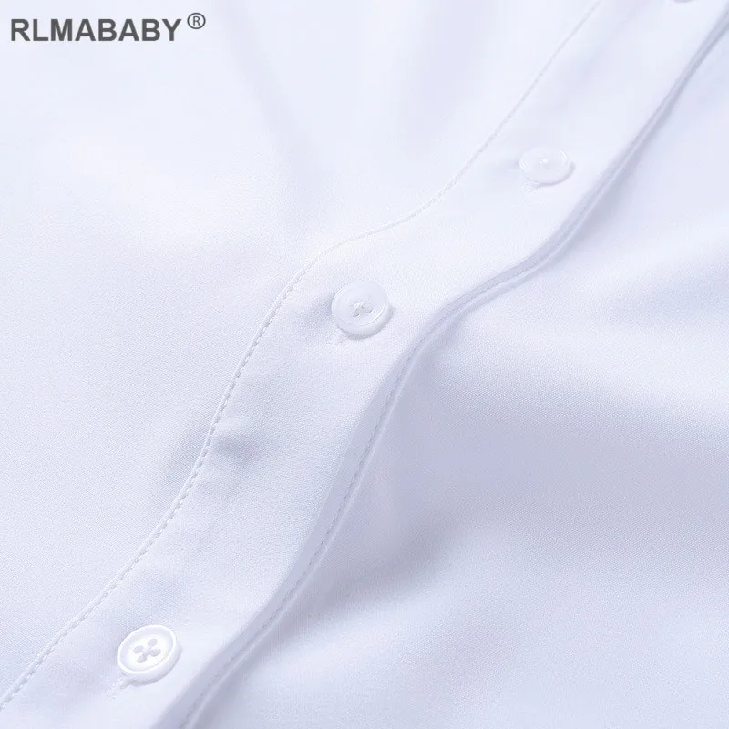 Boyfriends Loose Sexy White Blouse Shirts Elegant Turn-Down Collar Lantern Sleeve Oversize Women Blouse Casual Fashion Shirts