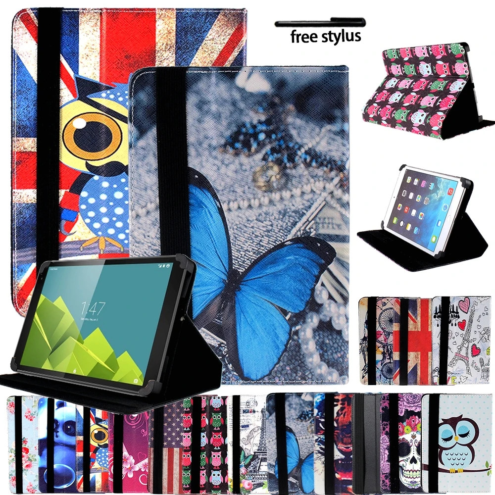 

Universal Tablet Case for 7"/8"/10" Vodafone Smart/Tab Leather Shockproof Bracket Function Tablet Cover Stand Case Folding+pen