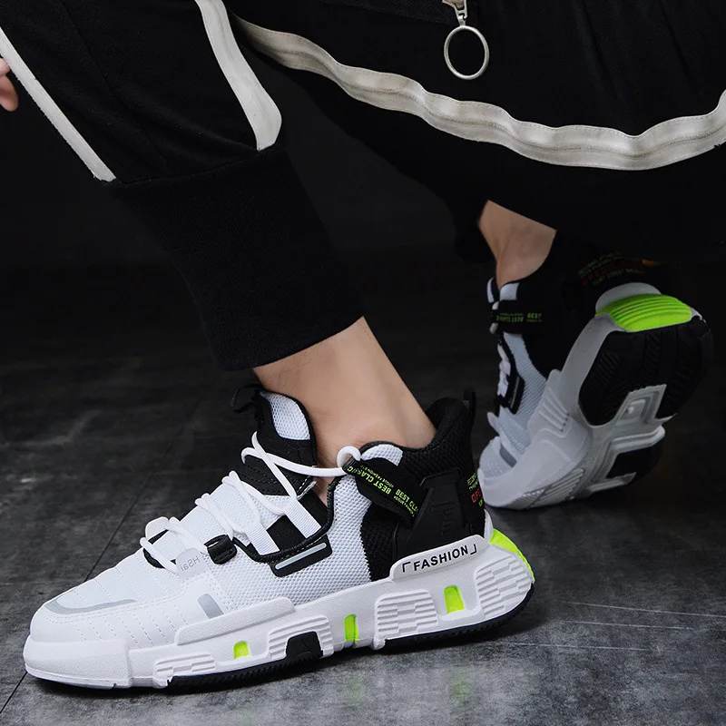

New Style MEN'S SHOES Versatile Casual Sports Shoes Breathable Mesh Running Shoes Spring And Autumn Thick Bottomed Dad Shoes Mix