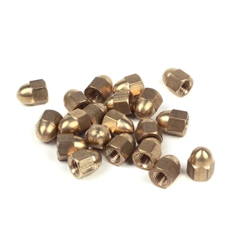 

20pcs M5 Thread Dia e Head Brass Cap Acorn Hex Nuts