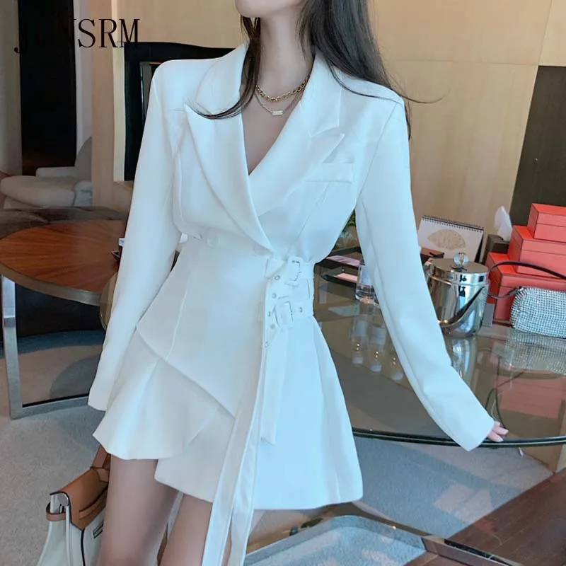 

New Elegant Women Blazer Mini Dress Long Sleeve Fashion Office Lady Slim A Line Dresses Chic Korean Spring Autumn Vintage Attire
