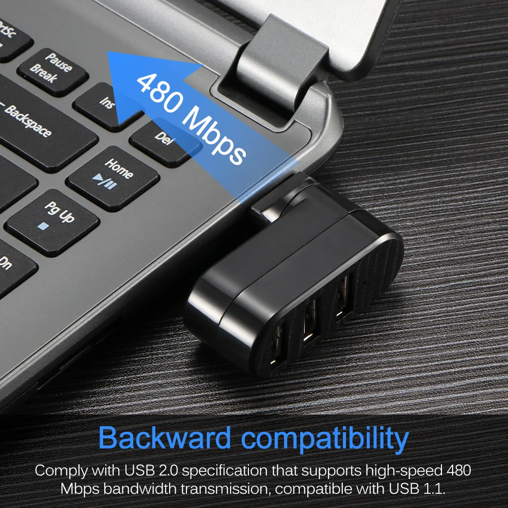 Разветвитель концентраторы usb хаб мини USB 2 0 Hi Скорость 3 Порты и разъёмы