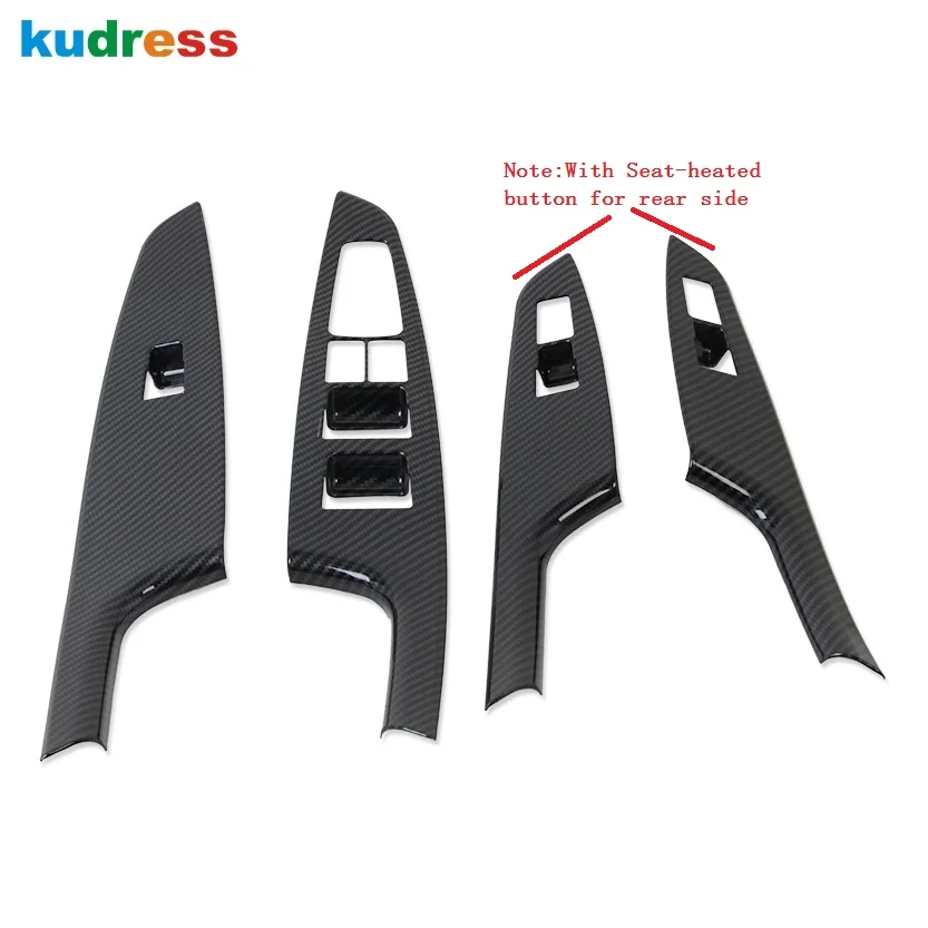  For Hyundai Tucson 2015-2018 2019 2020 Carbon Fiber Interior Stickers Window Lift Switch Button Pan