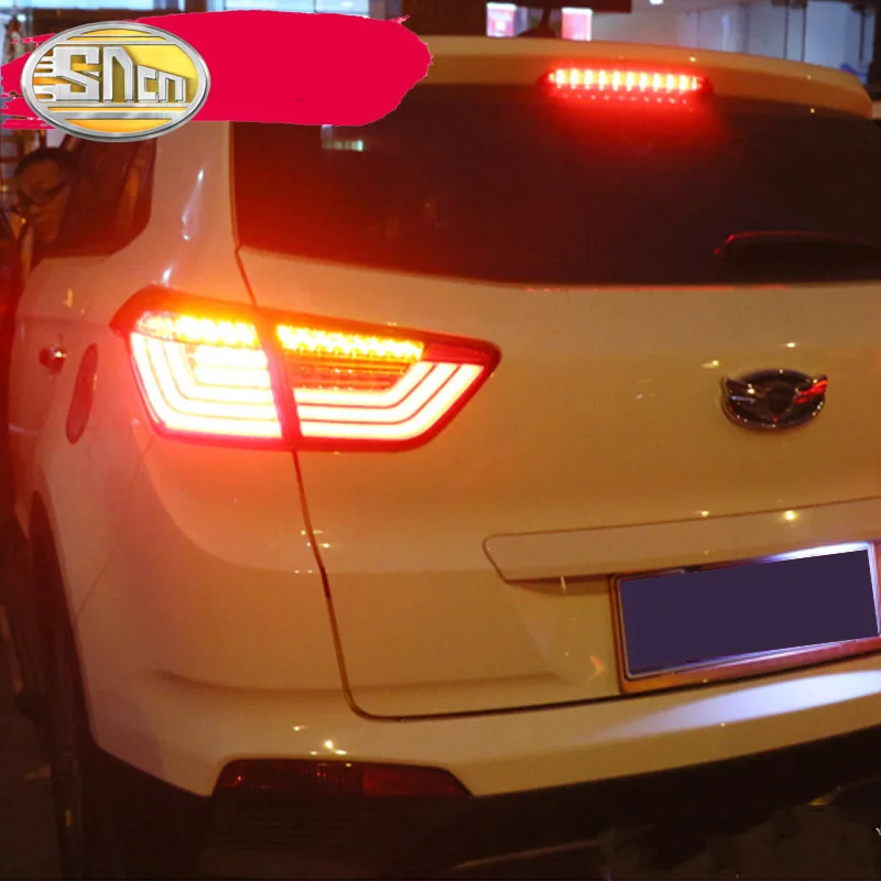 Car LED Tail Light Taillight For Hyundai Creta 2014 - 2017 2018 Rear Running Light + Brake Lamp + Reverse + Dynamic Turn Signal