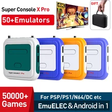 

KINHANK Super Console X PRO Retro Video Game Console 4K Mini TV/GAME Box For PS1/PSP/N64/DC/NES Video Game Player With Gamepads