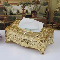 Gold/Silver European Luxury Acrylic Tissue Box Hotel Restaurant Napkin Holder Household Tissue Box WF911350 1