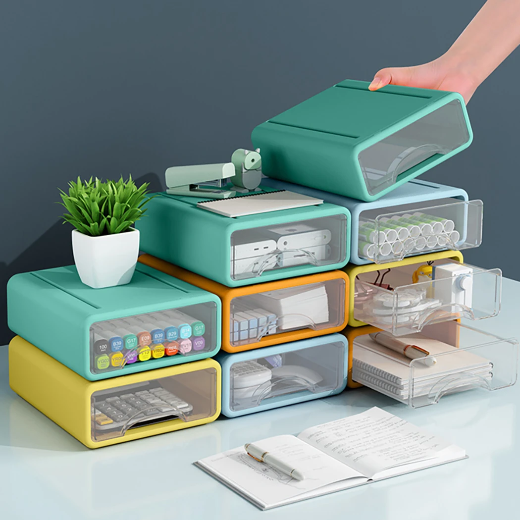 Cajas organizadoras debajo del escritorio, cajones de almacenamiento pequeños, contenedor de plástico multicapa, organizador de papelería para escritorio, caja de almacenamiento para llaves, 1 unidad|Cajas y recipientes de almacenamiento| - AliExpress