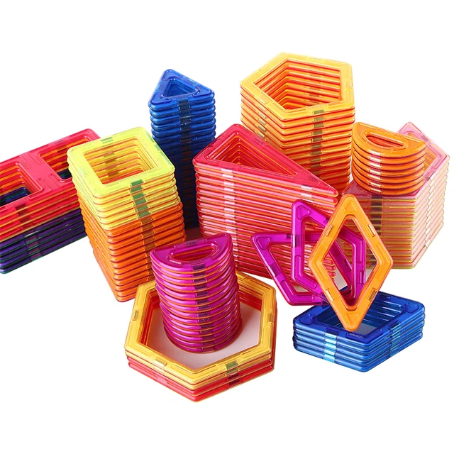 1pcs Big Size Magnetic Blocks Designer Construction Set Model Building Toy Plastic Magnetic Blocks juguetes para niños 1