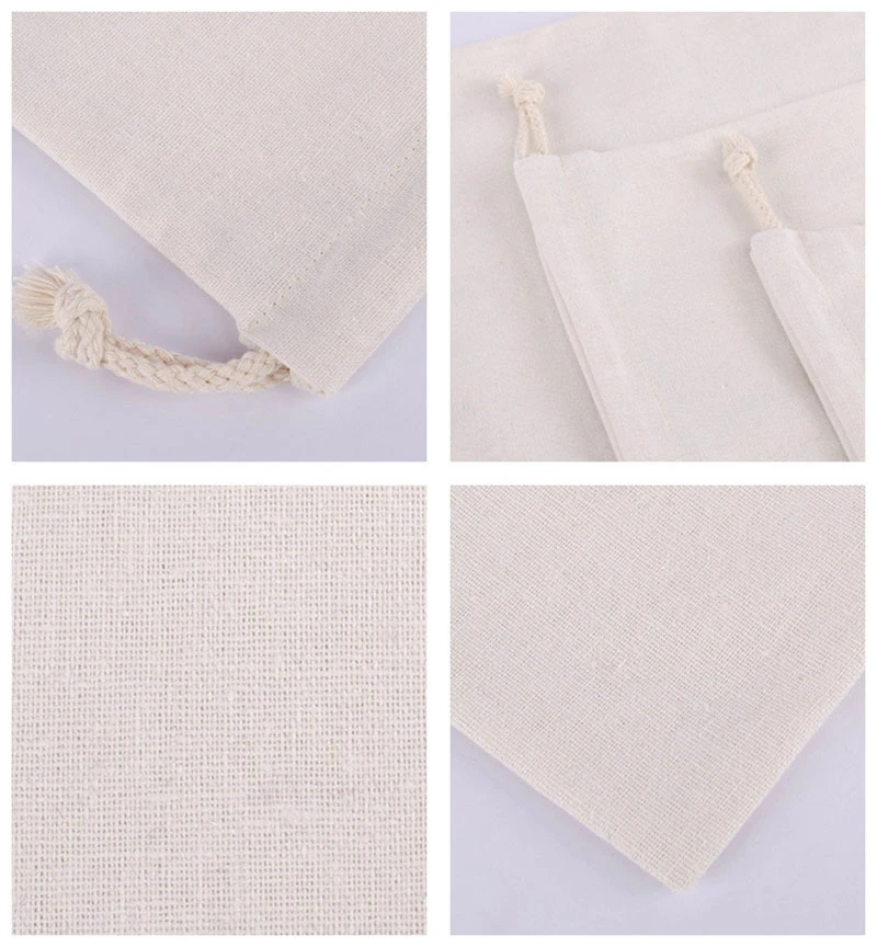 Lot De 30 Sacs à Cordon Réutilisables – Tissu Oxford Blanc – 34x42 Cm – Pour Sport, Voyage, Rangement - 7
