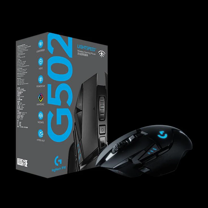 Беспроводная игровая мышь logitech G502 LIGHTSPEED 2,4 ГГц HERO 16000 dpi RGB для Overwatch MMO MOBA mouse Gamer