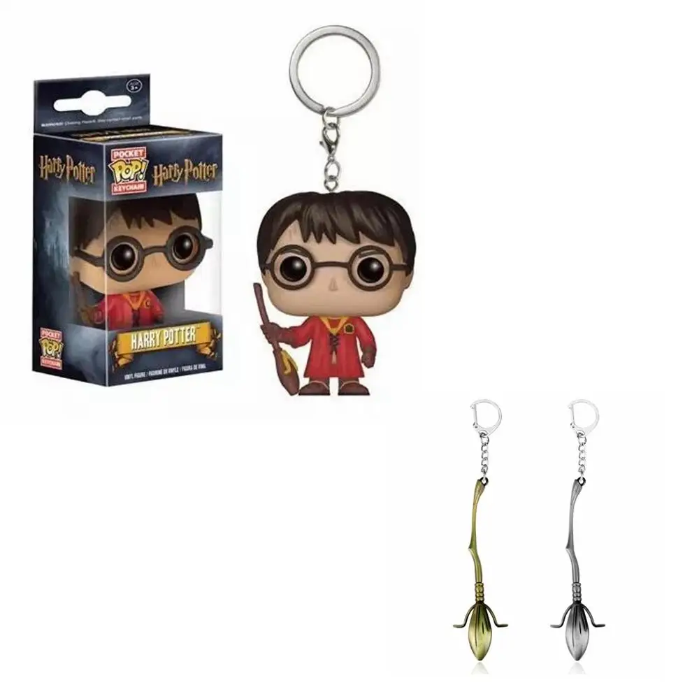 

New Movie Films Harri Potter Flying broom Keyring Magic broom Metal Alloy Model Keychain Fashion Souvenirs Pendant Key Ring Toys