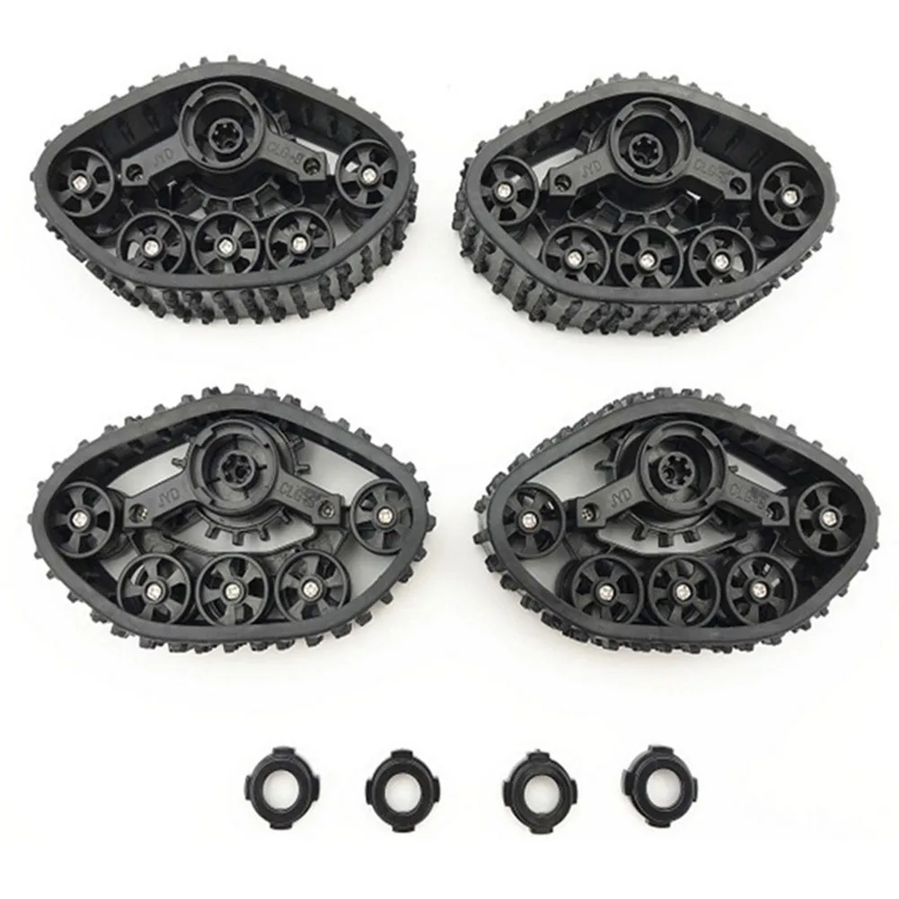 

4Pcs Upgrade Rubber Military Truck Parts Accessories RC Car DIY Track Wheel Snow Tire Durable Easy Use Replacement For WPL 1/16