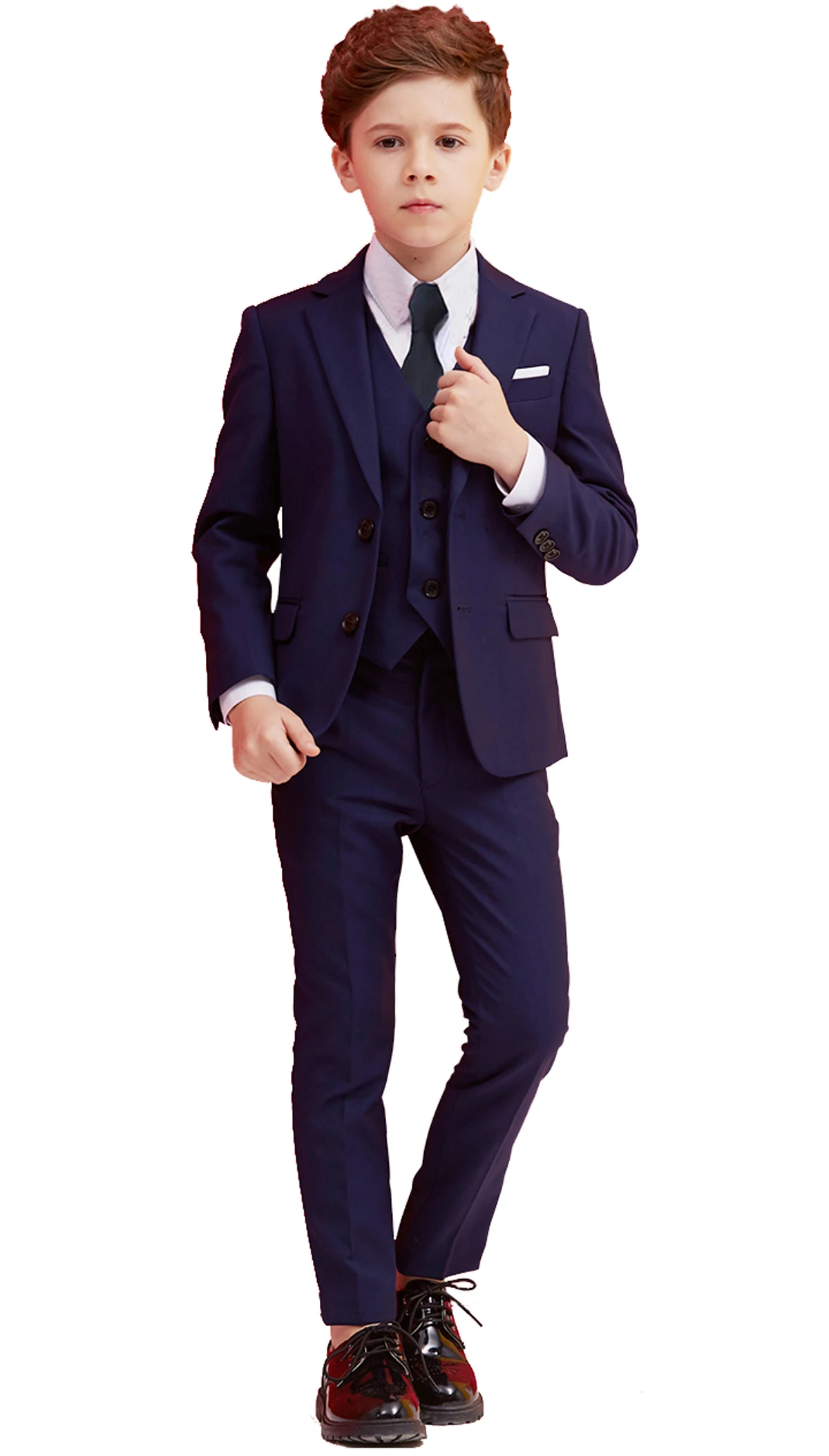 boys slim fit navy suit